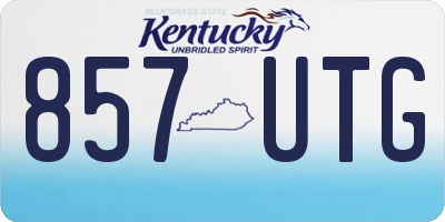 KY license plate 857UTG