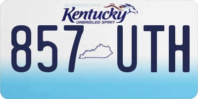 KY license plate 857UTH