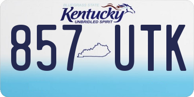 KY license plate 857UTK
