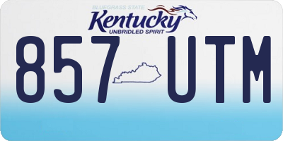 KY license plate 857UTM