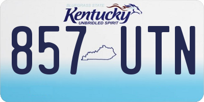 KY license plate 857UTN