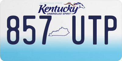 KY license plate 857UTP