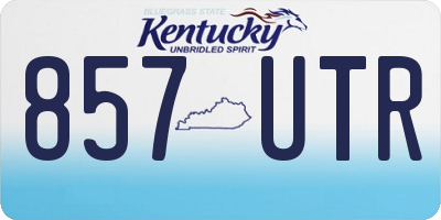 KY license plate 857UTR