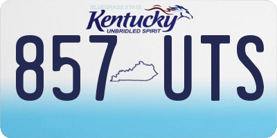 KY license plate 857UTS