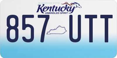 KY license plate 857UTT