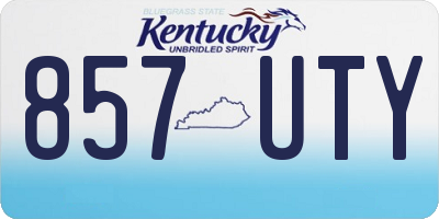 KY license plate 857UTY