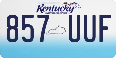 KY license plate 857UUF