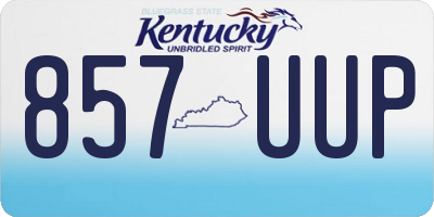 KY license plate 857UUP