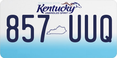 KY license plate 857UUQ