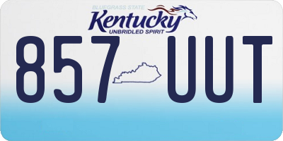 KY license plate 857UUT