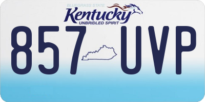 KY license plate 857UVP
