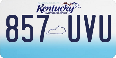 KY license plate 857UVU