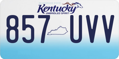 KY license plate 857UVV