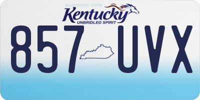 KY license plate 857UVX