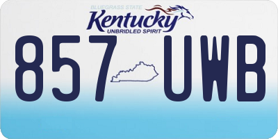 KY license plate 857UWB