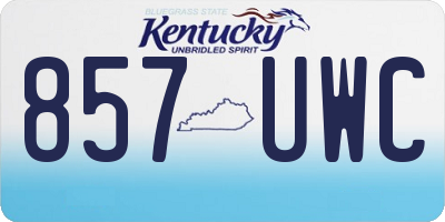 KY license plate 857UWC
