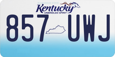 KY license plate 857UWJ