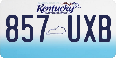 KY license plate 857UXB