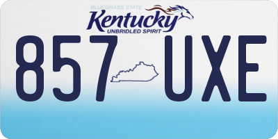 KY license plate 857UXE