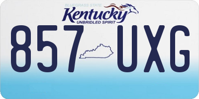 KY license plate 857UXG