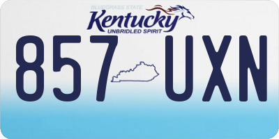 KY license plate 857UXN