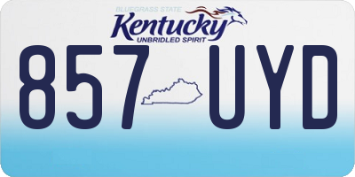 KY license plate 857UYD