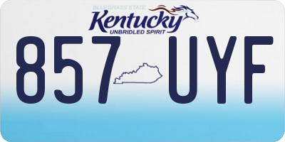 KY license plate 857UYF