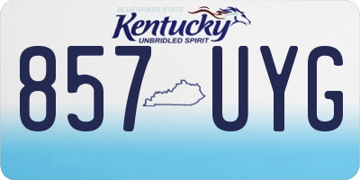 KY license plate 857UYG