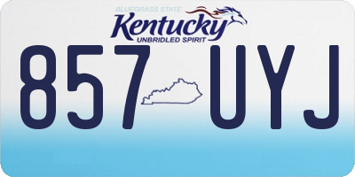 KY license plate 857UYJ