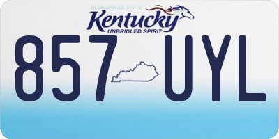 KY license plate 857UYL