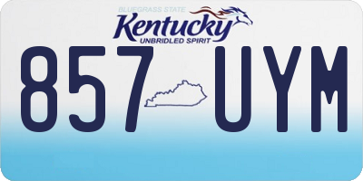 KY license plate 857UYM