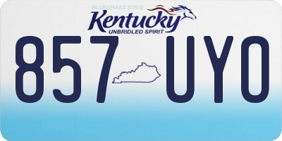 KY license plate 857UYO