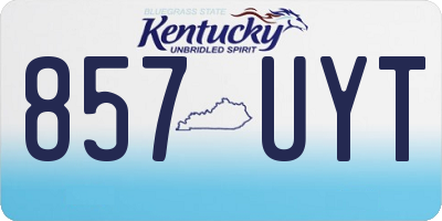 KY license plate 857UYT