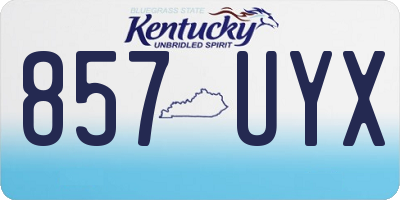 KY license plate 857UYX