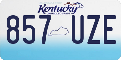 KY license plate 857UZE