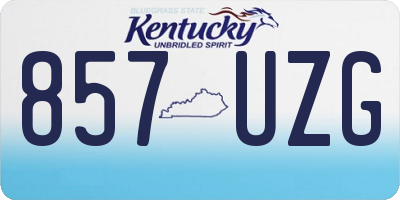 KY license plate 857UZG