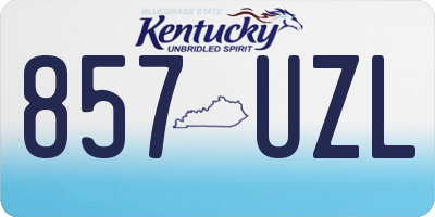 KY license plate 857UZL