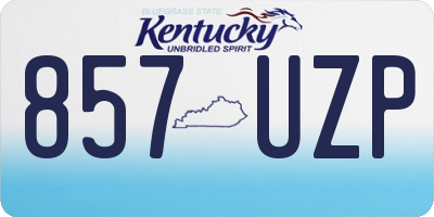 KY license plate 857UZP