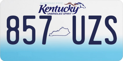 KY license plate 857UZS