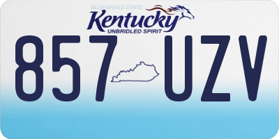 KY license plate 857UZV