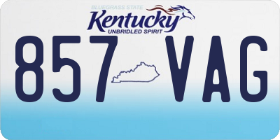 KY license plate 857VAG