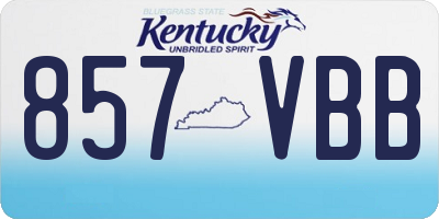KY license plate 857VBB