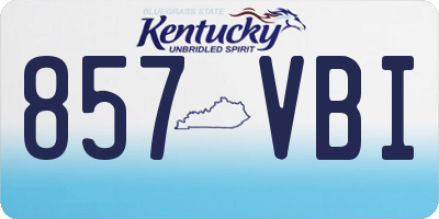 KY license plate 857VBI