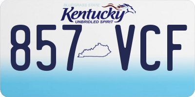 KY license plate 857VCF