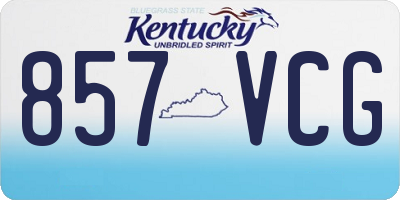 KY license plate 857VCG