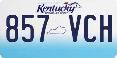 KY license plate 857VCH