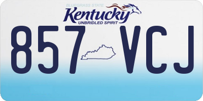 KY license plate 857VCJ
