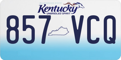 KY license plate 857VCQ