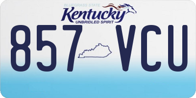 KY license plate 857VCU