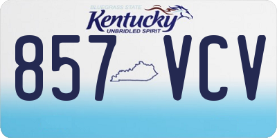 KY license plate 857VCV